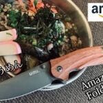 キャンプギア！ナイフレビュー109本目【Amazon激安ブランドUmi折り畳みナイフ＆肉茄子そうめん】部屋キャン♪キャンプ料理-アマゾン　ウミ　Folding knifeー