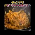 【キャンプ飯】ダッチオーブンで簡単ビーフストロガノフ #Shorts