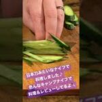 日本刀みたいなナイフで料理しました♪色んなキャンプナイフで料理＆レビューしてるよ🔪#shorts