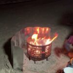 【ソロキャンプ 】タキビ 海辺 焚き火台 キャンプ道具 solo tour Camping Wood Fire Pit