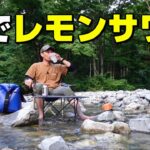 真夏の川キャンプ⛺キンキンに冷えたレモンサワーを一気飲み🍺