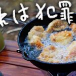 キャンプに来て鶏肉を白い粉で揚げたら脳が溶けた。