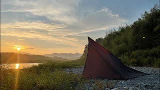 徳島の野営地から焚き火ソロキャンプ配信