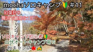 ソロキャンプ初心者🔰山伏オートキャンプ場で秋キャンプ🍁🏕