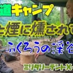 ふくろうの渓谷で雨キャンプ！初直火失敗談w