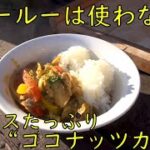 カレールーは使わない！スパイスたっぷり「ココナッツカレー」　ダッチオーブン料理　キャンプ飯　アウトドアクッキング　BBQ