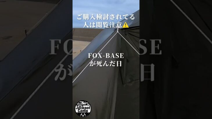 【Instagram 13万回再生】FOX-BASEが死んだ日（閲覧注意⚠️）#futurefox #キャンプ道具 #shorts