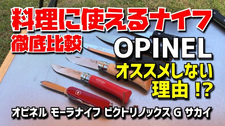 【料理用ナイフの選び方】キャンプ料理に使えるナイフを徹底比較！OPINELはオススメしない理由！？（オピネル、モーラナイフ 、ビクトリノックス、Gサカイ）