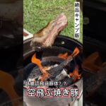 【キャンプ飯】空飛ぶ焼き豚レシピ動画。#shorts #焼豚 #キャンプ飯