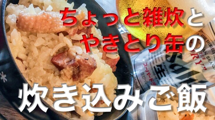 メスティン料理。【鶏の炊き込みご飯】 ヒガシマル「ちょっとぞうすい『とり』」編。キャンプ料理、アウトドア料理にと、ほったらかし自動炊飯にて軽い気持ちで作ったら、まさかのジャストミート♬災害時、保存食。