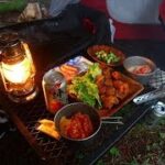 雨と霧の夫婦キャンプ 後編 焚き火で作る料理 Camping with my wife