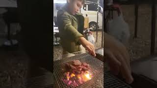 캠핑 바베큐 소고기 안심 韓国キャンプ料理 韩国野营料理 Korean Camping Cuisine