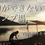 【西湖・湖畔キャンプ場】湖畔から見る絶景【LaLa_Camp】