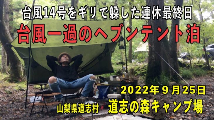 【ソロキャンプ】台風直撃で諦めてたけど晴れたからキャンプ！ in 道志の森キャンプ場