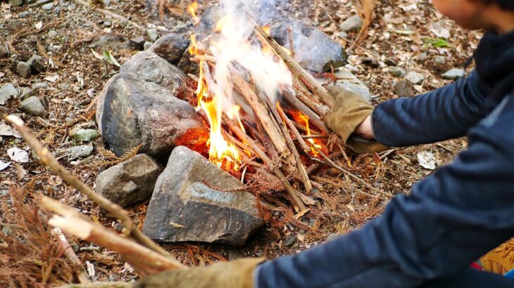 【ソロキャンプ】滝沢園の林間で直火テント泊🏕キャンプ料理 キャンプ飯 solo camping cooking wagyu outdoorcooking