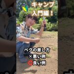 【キャンプ初心者】ペグのさし方