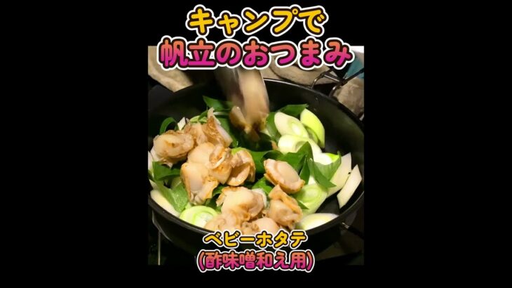 【キャンプ飯】ネギとホタテのおつまみ｜かんたん料理 #Shorts