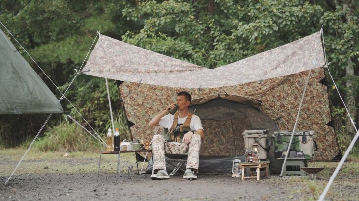 【ソロキャンプ】キャンプギア紹介🏕雨でもDDタープで楽しむキャンプスタイル🔥