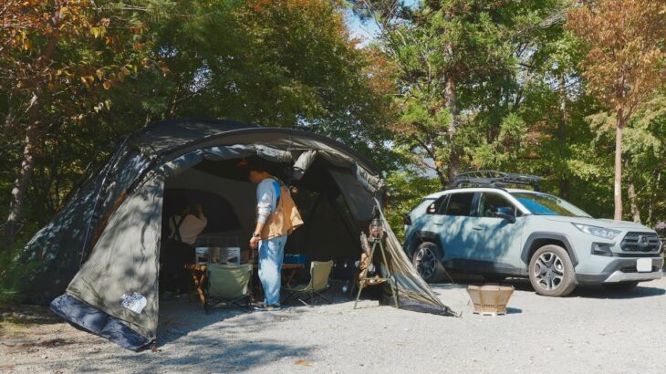 【ファミリーキャンプ】初心者必見🔥大型テントで絶景キャンプを楽しむスタイル🏕キャンプ料理