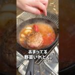 【キャンプ飯】料理人が作る最強の煮込みハンバーグがやばすぎるwwwwww #shorts