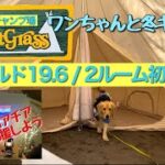 クリスマスキャンプで日本代表応援しよう！アスガルド19.6で2ルーム仕様は最高です。わんちゃんと冬キャンプ！