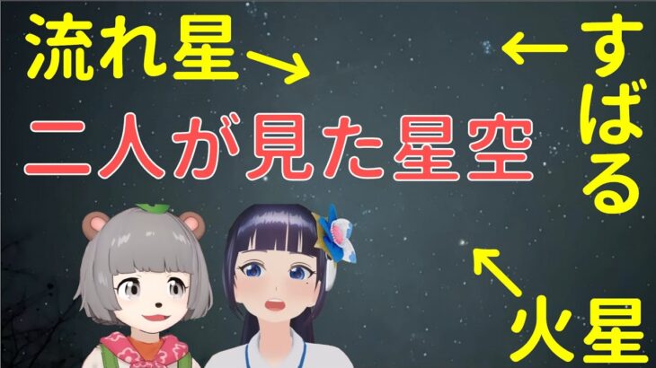 【富士葵/ぽんぽこ】添い寝 星空解説【キャンプ/切り抜き】