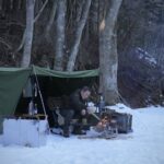 【雪中キャンプ】100均キャンプ道具や自作ギアも紹介🏕パップテントでソロキャンプ🔥