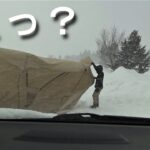 【北海道雪中ソロキャンプ】慣れた頃の冬キャンプ設営が過酷でした。暴風雪キャンプ　　hot tent camping