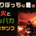 ひとりぼっちな冬の森・焚き火とアルパカ・ソロキャンプ