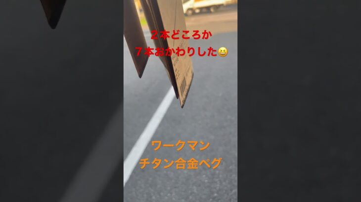 【キャンプ道具】ワークマンでチタン合金ペグが入荷してたので購入！重さが軽くてこれから活躍してくれる予感しかない  #shorts #shorts