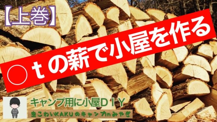 〇tの薪でキャンプ用の小屋を作るDIY初心者【上巻】