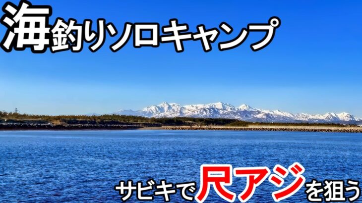 初春の海釣りソロキャンプ！アジを求めて投げサビキでねばった結果