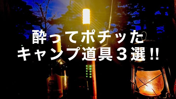 酔ったら欲しくなるキャンプ道具‼︎でも、無くても困らない（笑）【ソロキャンプ】