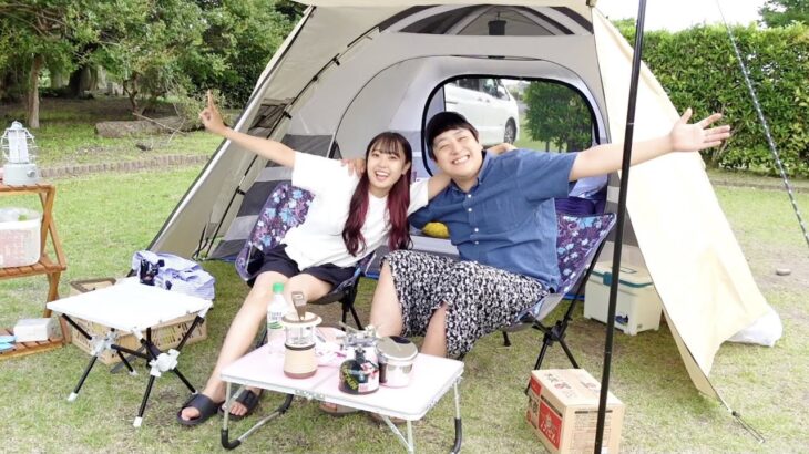 キャンプ初心者のアラサー夫婦！2人だけで初キャンプに挑戦🏕️💜最高すぎた！