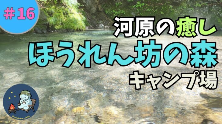 【そろくまキャンプ#16】河原の癒し「ほうれん坊の森 キャンプ場」