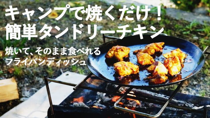 【初心者ソロキャンプ飯】焼くだけ簡単！おうちで漬け込みタンドリーチキン