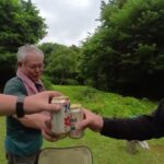 おっさん達の沖縄料理キャンプ。ゴーヤチャンプル、山羊汁など。