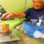 カブで軍幕雨のソロキャンプ　アル中メーカーで酒飲んでつぶ貝食って釣りして天ぷらして焚き火して暑いので天然露天風呂で冷えちゃったって話