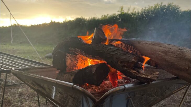 真夏のキャンプで焚き火料理と酒を堪能🥘🍺