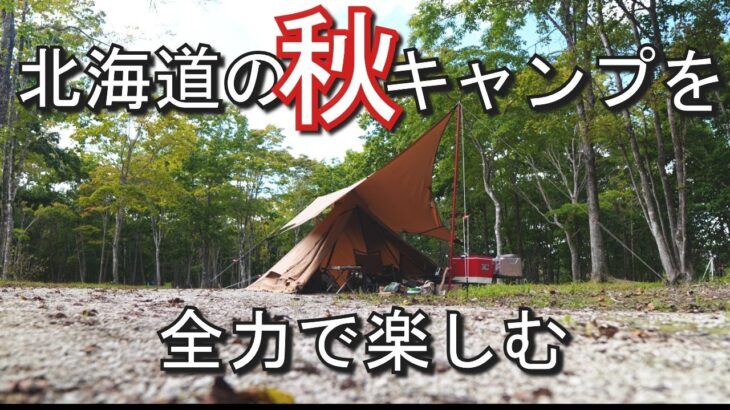 【北海道ソロキャンプ】秋キャンプを全力で楽しんでみる　白老ぶうべつの森キャンプ場