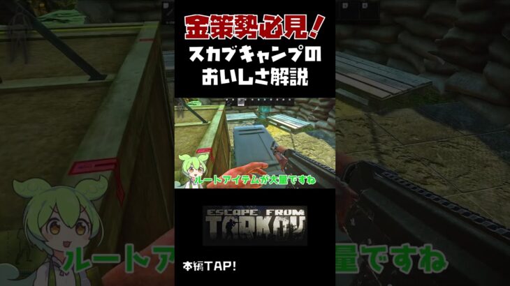 【タルコフ】金策勢必見！スカブキャンプのおいしさ解説【ずんだもん】 #escape #voicevox #voicevox実況 #ずんだもん #ずんだもん実況 #タルコフ #初心者　#shorts