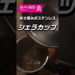 Daiso折り畳み式ステンレスシェラカップ　100均キャンプ　ダイソー＃ダイソーキャンプ