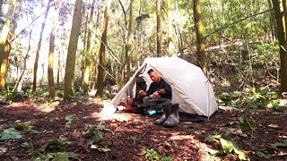 鶏むねステーキを黒瀬スパイスで味わうソロキャンプ【鉄フライパン】【VIK】【naturehike】Solo camping  [Chicken breast steak]