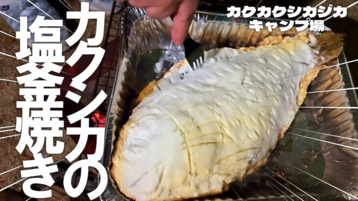 【岡山キャンプ】絶品！鯛の塩釜焼きをむさぼる夫婦　カクカクシカジカキャンプ場