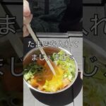 【初心者簡単料理・ズボラ・庭キャンプ】　飯テロ注意！　サーモンユッケ！　締めは丼で・・・　 #short