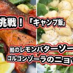 「キャンプ飯」で人生初料理⁈鮭のレモンバターソースandゴルゴンゾーラのニョッキ