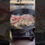 【飯テロ】キャンプロス中にとても良いお肉を頂いたので… #飯テロ #飯テロ動画 #すき焼き #松坂牛 #キャンプ道具 #ソロキャンプ