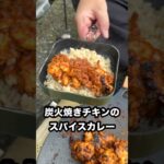 【キャンプ飯】炭火焼きチキンのスパイスカレー マルチグリドルで料理