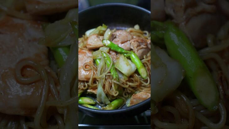 おたふく焼きそば         #cooking #アウトドア料理 #アウトドア飯  #料理 #焼きそば　#キャンプ