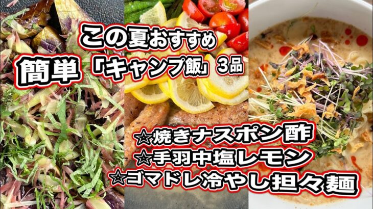 夏おすすめ！簡単「キャンプ飯」３品　さっぱり＆ひんやりの絶品料理！